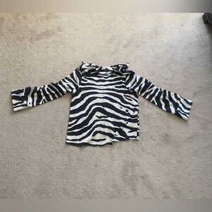 H&M zebra satin blouse